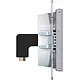 Hager Berker WAF4380TA HDMI-contactdoos met 90gr. stekkeraansluiting A1/A8/C1/C8 titaan