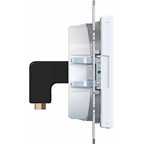 Hager Berker WAF4380WM HDMI-contactdoos met 90gr. stekkeraansluiting A1/A8/C1/C8 lichtwit mat