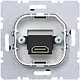 Hager Berker WAF4379BG HDMI-contactdoos met rechte HDMI-aansluiting A1/A8/C1/C8 nachtzwart glans