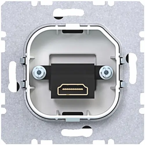 Hager Berker WAF4379BM HDMI-contactdoos met rechte HDMI-aansluiting A1/A8/C1/C8 nachtzwart mat