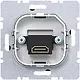 Hager Berker WAF4379BM HDMI-contactdoos met rechte HDMI-aansluiting A1/A8/C1/C8 nachtzwart mat