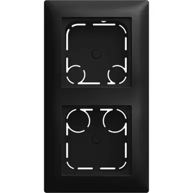Busch-Jaeger 1712-915 opbouwbak 2-voudig Balance SI zwart mat