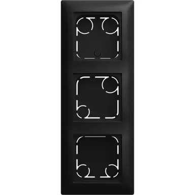 Busch-Jaeger 1713-915 opbouwbak 3-voudig Balance SI zwart mat