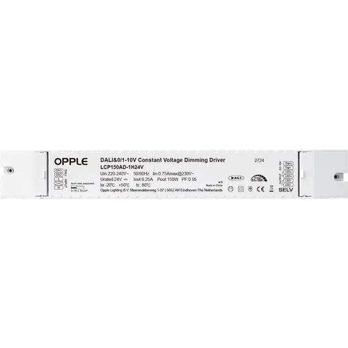 Opple 820002006300 LED-driver 24V 150W DALI-2 1-10V PWM IP20
