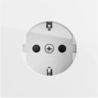 Gira 475570 wandcontactdoos randaarde verhoogde aanraakbeveiliging F100 wit glans