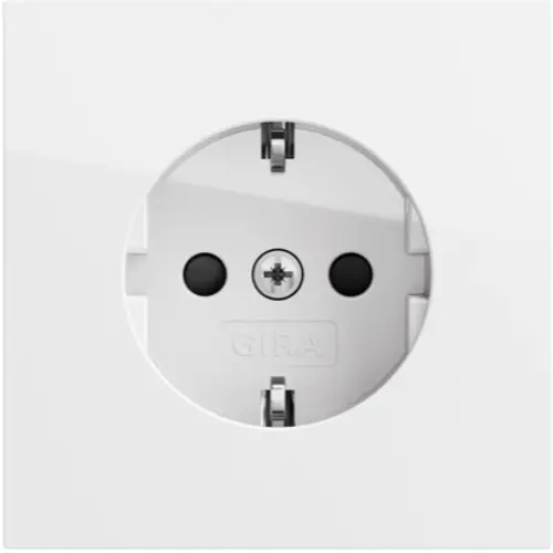 Gira 475570 wandcontactdoos randaarde verhoogde aanraakbeveiliging F100 wit glans