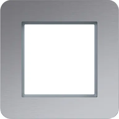 Hager Berker WAD9100AL afdekraam 1-voudig C8 aluminium