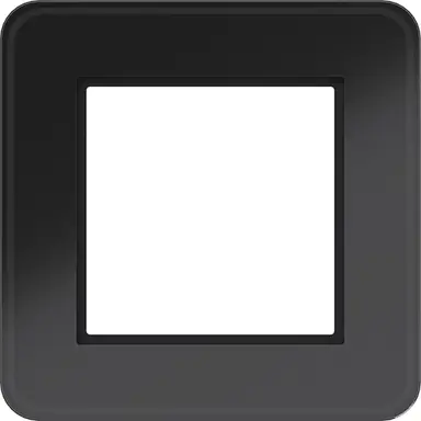 Hager Berker WAD9100GBG afdekraam 1-voudig C8 glas zwart glanzend