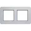 Hager Berker WAD9200ALH afdekraam 2-voudig horizontaal C8 aluminium