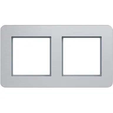 Hager Berker WAD9200ALH afdekraam 2-voudig horizontaal C8 aluminium