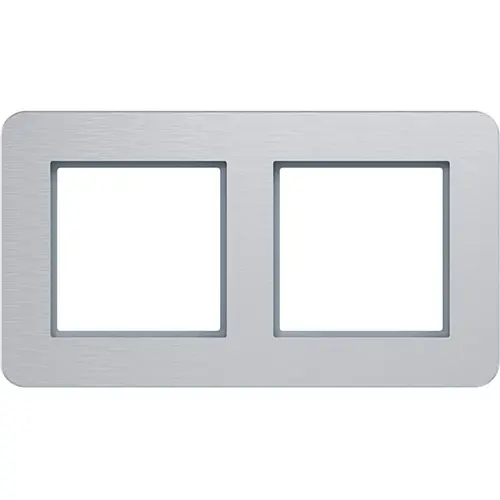 Hager Berker WAD9200ALH afdekraam 2-voudig horizontaal C8 aluminium