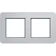 Hager Berker WAD9200ALH afdekraam 2-voudig horizontaal C8 aluminium
