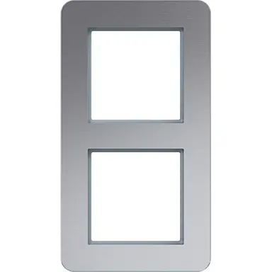 Hager Berker WAD9200ALV afdekraam 2-voudig verticaal C8 aluminium