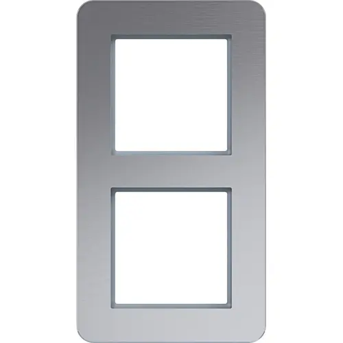 Hager Berker WAD9200ALV afdekraam 2-voudig verticaal C8 aluminium