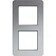 Hager Berker WAD9200ALV afdekraam 2-voudig verticaal C8 aluminium