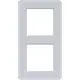 Hager Berker WAD9200GWM afdekraam 2-voudig C8 glas lichtwit mat
