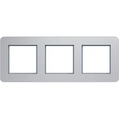 Hager Berker WAD9300ALH afdekraam 3-voudig horizontaal C8 aluminium