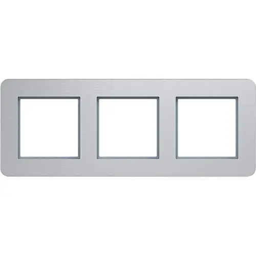 Hager Berker WAD9300ALH afdekraam 3-voudig horizontaal C8 aluminium