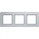 Hager Berker WAD9300ALH afdekraam 3-voudig horizontaal C8 aluminium
