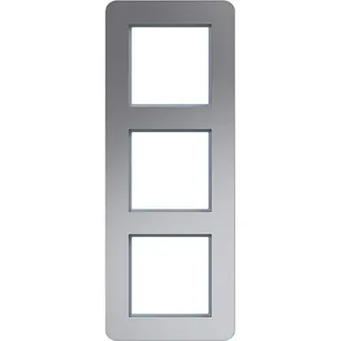 Hager Berker WAD9300ALV afdekraam 3-voudig verticaal C8 aluminium