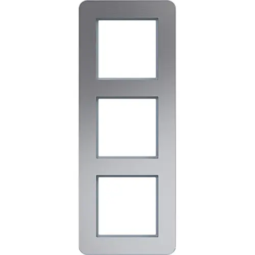 Hager Berker WAD9300ALV afdekraam 3-voudig verticaal C8 aluminium