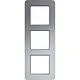 Hager Berker WAD9300ALV afdekraam 3-voudig verticaal C8 aluminium