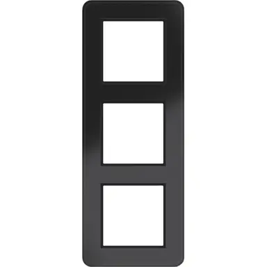 Hager Berker WAD9300GBG afdekraam 3-voudig C8 glas zwart glanzend