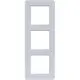 Hager Berker WAD9300GWM afdekraam 3-voudig C8 glas lichtwit mat