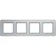 Hager Berker WAD9400ALH afdekraam 4-voudig horizontaal C8 aluminium