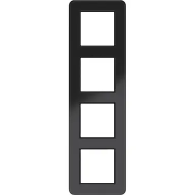 Hager Berker WAD9400GBG afdekraam 4-voudig C8 glas zwart glanzend
