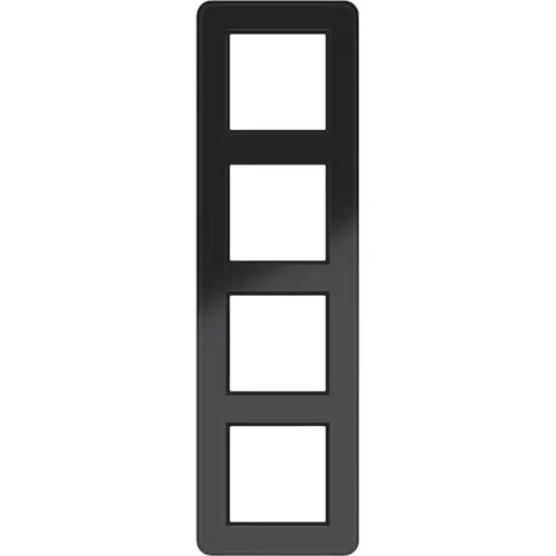 Hager Berker WAD9400GBG afdekraam 4-voudig C8 glas zwart glanzend