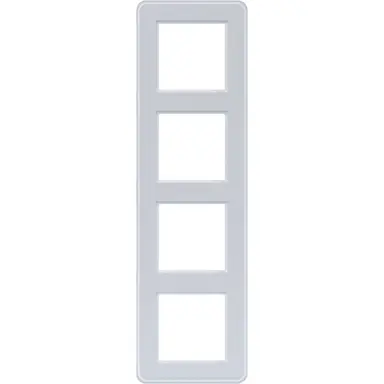 Hager Berker WAD9400GWM afdekraam 4-voudig C8 glas lichtwit mat