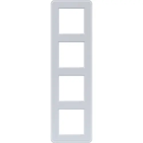 Hager Berker WAD9400GWM afdekraam 4-voudig C8 glas lichtwit mat