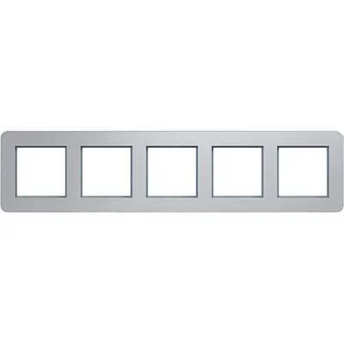 Hager Berker WAD9500ALH afdekraam 5-voudig horizontaal C8 aluminium