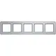 Hager Berker WAD9500ALH afdekraam 5-voudig horizontaal C8 aluminium