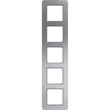 Hager Berker WAD9500ALV afdekraam 5-voudig verticaal C8 aluminium
