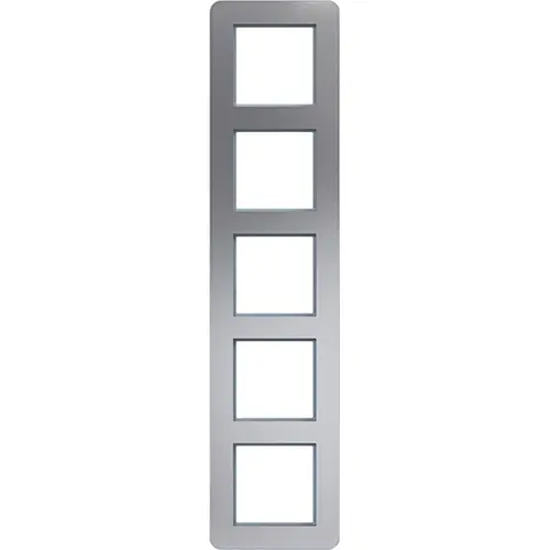 Hager Berker WAD9500ALV afdekraam 5-voudig verticaal C8 aluminium