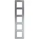 Hager Berker WAD9500ALV afdekraam 5-voudig verticaal C8 aluminium