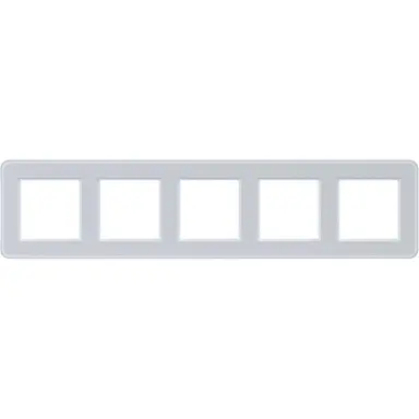 Hager Berker WAD9500GWM afdekraam 5-voudig C8 glas lichtwit mat