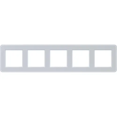 Hager Berker WAD9500GWM afdekraam 5-voudig C8 glas lichtwit mat