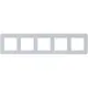Hager Berker WAD9500GWM afdekraam 5-voudig C8 glas lichtwit mat