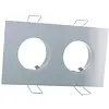 Klemko LED-IA-2VRH Lumiko 876502 inbouwarmatuur Verona rechthoek 2-voudig 80x142mm aluminium
