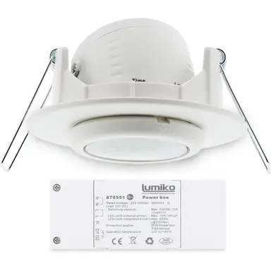 Klemko PLF-IB-PIR/1U Lumiko aanwezigheidsmelder inbouw 230V wit