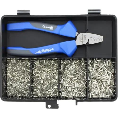 Klemko ATK-OPH25 910010 assortimentsdoos ongeïsoleerde adereindhulzen met tang