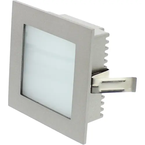 Klemko LED-IB-MR-DI-WW Lumiko 876673 muur inbouwarmatuur Tosca LED 2,1W 3000K 90x90mm diffuus dimbaar grijs