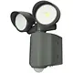Klemko HYB-PIR-2X8W-WW Lumiko 870805 LED-buitenverlichting Wallie opbouw 2x8W 3000K sensor IP55 grijs