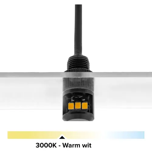 Klemko MIL11ZW-SD-WW-0,5W Lumiko 867700 LED-mini-inbouwspot IP67 11mm 0,5W 3000K CRI90 zwart