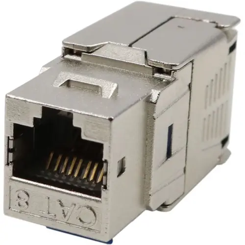 Klemko MOCD-RJ45C8-A 183305 RJ45 keystone CAT8 volledig afgeschermd heavy duty set 10 stuks