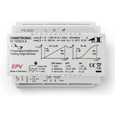 Klemko DRDPAF 1KW Lumiko 879200 DIN-raildimmer RC 0-10V/puls 1000W LED