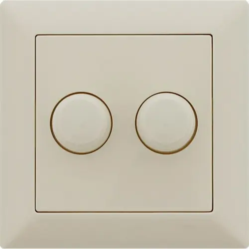 Klemko DUO-AFD-JG-C Lumiko 891222 kunststof afdekking duo dimmer voor Berker wit RAL9010